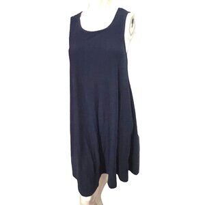 Time & Tru Navy Blue Sundress Sz Medium Soft Sleeveless Flowy Knee Length Dress
